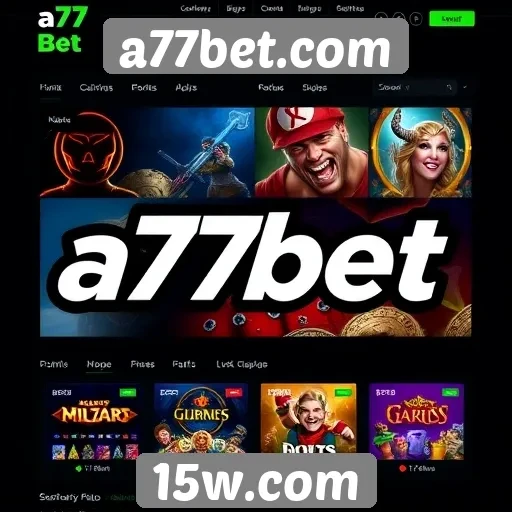 experiência de jogo no a77bet.com é intuitiva